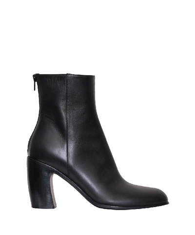 Ann Demeulemeester Leather Ankle Boots In Nero