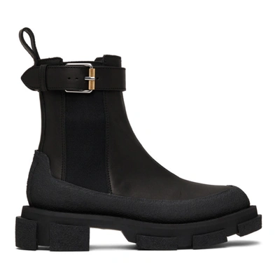 Dion Lee Gao Buckled Ankle Boots In Black