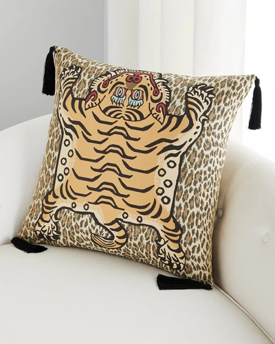 House Of Hackney Wild Saber Jacquard Large Cushion, 24"sq. In Butterscotch