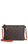 Mz Wallace Ruby Quilted Crossbody Bag In Magnet And Flame