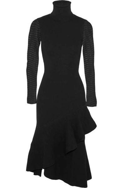 Temperley London Brise Ruffled Stretch-knit Turtleneck Dress | ModeSens