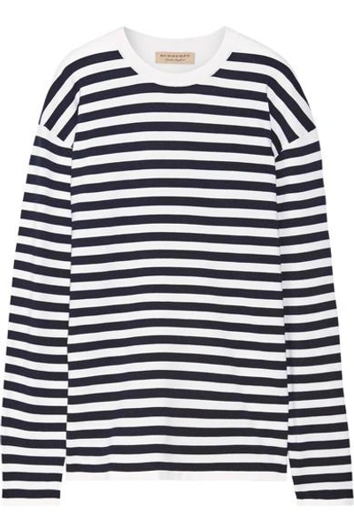 Burberry Oversized Striped Ribbed Merino Wool-blend Sweater