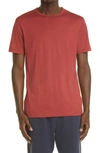 Sunspel Solid Crewneck T-shirt In Brick Red