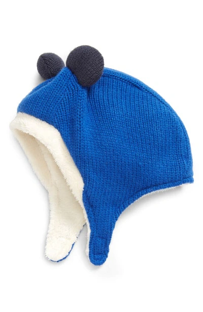 L.l.bean Babies' Kids' Fleece Hat In Deep Sapphire Bear