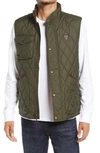 Polo Ralph Lauren Beaton Water Repellent Quilted Vest In Company Olive