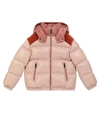 Moncler Kids' Chouelle Logo Water Resistant Down Puffer Jacket In Light Pink/raspberry