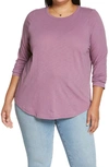 Madewell Whisper Cotton Long Sleeve T-shirt In Warm Violet