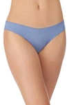 On Gossamer Cabana Cotton Blend Stretch Hip Bikini In Blue Mist