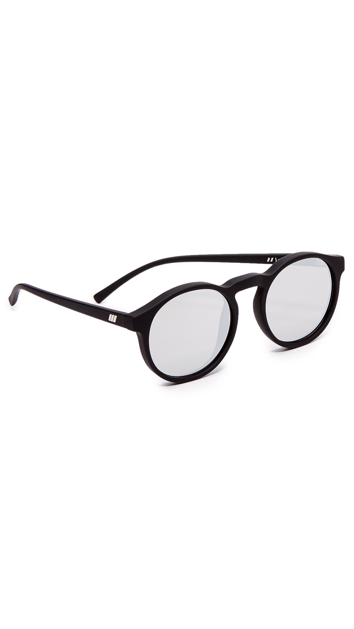 Le Specs Cubanos Sunglasses In Black Rubber/silver Revo | ModeSens