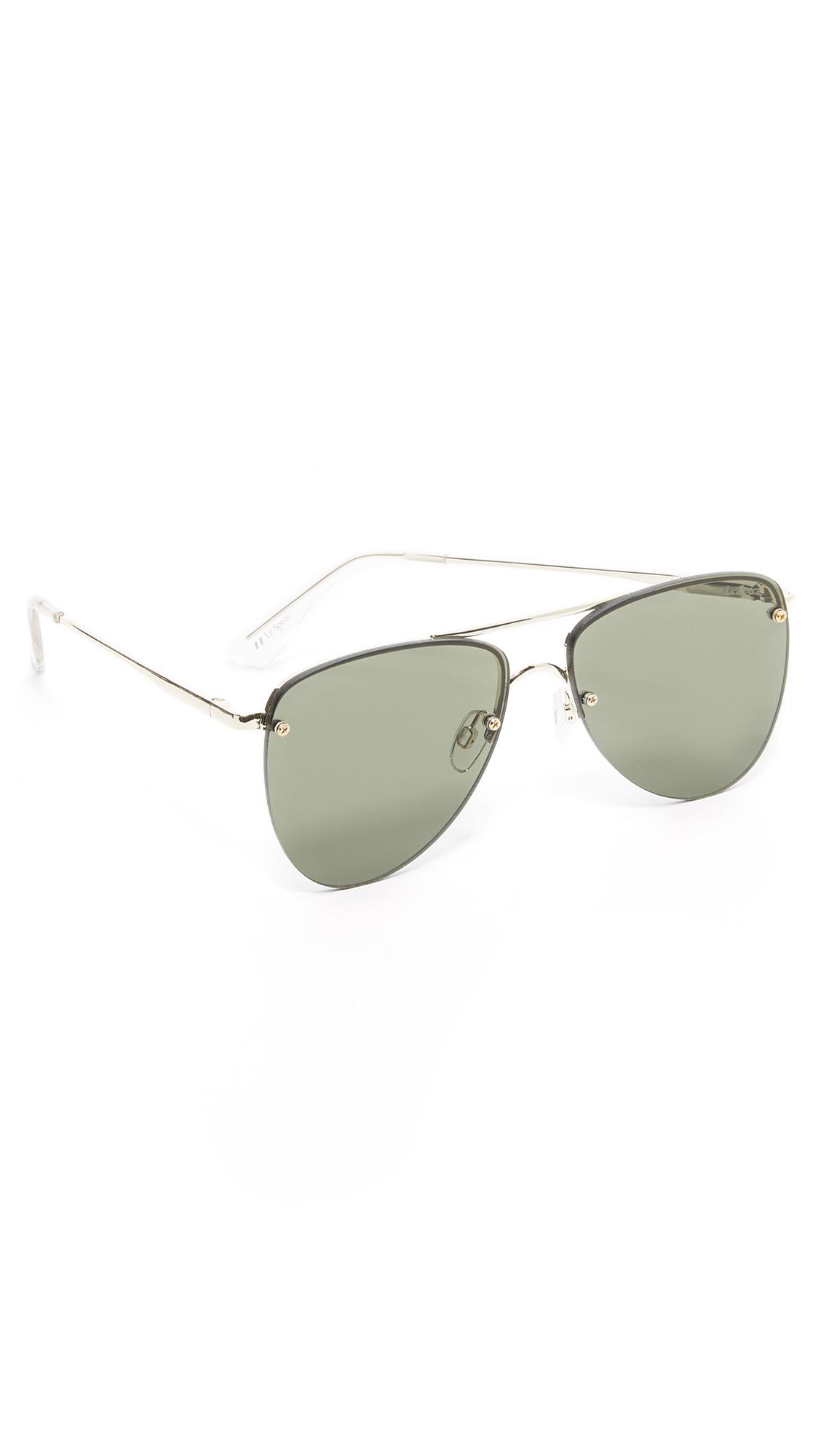 Le Specs The Prince Sunglasses In Gold/khaki Mono | ModeSens
