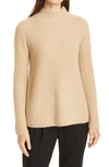 Vince Ribbed Mock Neck Cashmere Sweater In Fauna