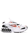 Nike Women's Zoom Air Fire Casual Sneakers From Finish Line In White/ Orange/ Reflect Silver