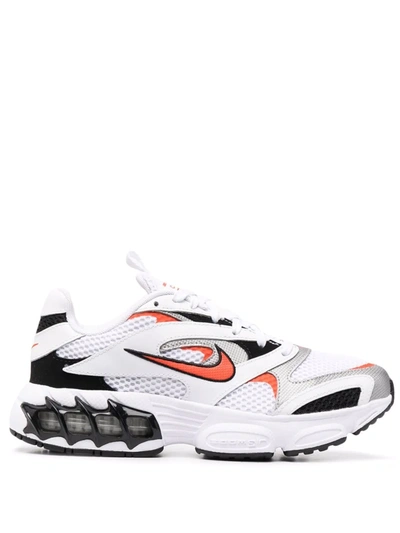 Nike Women's Zoom Air Fire Casual Sneakers From Finish Line In White/ Orange/ Reflect Silver