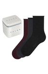 Falke Happy Assorted 3-pack Crew Socks Gift Box In Black Assorted