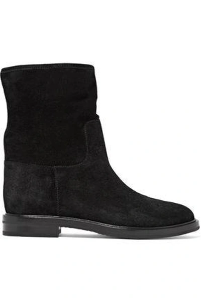 Casadei Woman Suede Ankle Boots Black