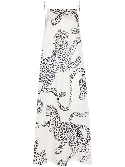Desmond & Dempsey Jag Print A-line Night Dress In White