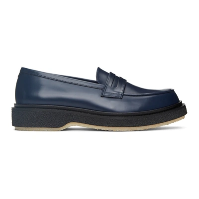 Adieu Navy Classic Type 5 Loafers In Night/blkcr