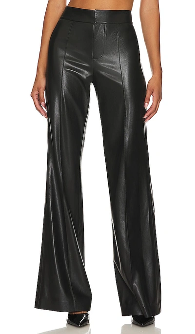 Alice And Olivia Dylan High-waist Faux-leather Pants In Black