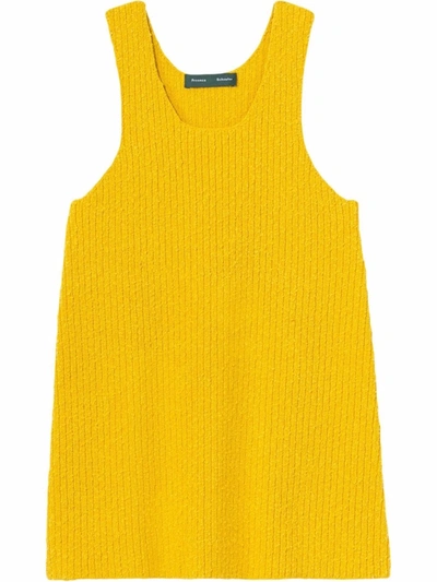 Proenza Schouler Melange Boucle Knit Tank In Yellow
