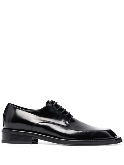 Martine Rose Chisel Toe Leather Lace-up Derby Shoes In Black
