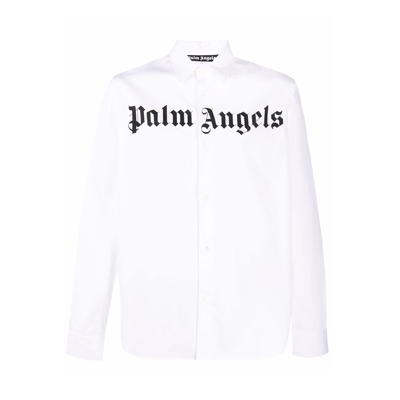 Palm Angels Shirt In White Cotton