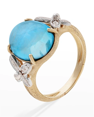 Marco Bicego Women's Marrakech Onde Elevated 18k Gold, Diamond & Blue Topaz Ring