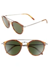 Oliver Peoples Remick Monochromatic Brow-bar Sunglasses, Semi-matte Light Brown/green