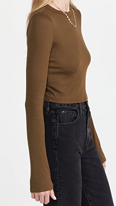 Cotton Citizen Brown Verona Crop T-shirt In Chocolate