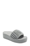 Aerosoles Aerosole Dada Platform Wedge Slide Sandal In Grey Velvet