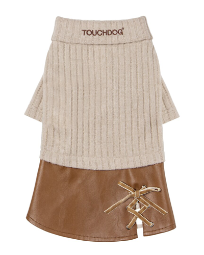 Touchdog Modress Fashion Designer Dog Sweater An In Brown