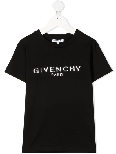 Givenchy Kids' Logo-print Short-sleeve T-shirt In Black