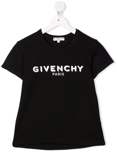 Givenchy Kids' Logo-print Short-sleeved T-shirt In Black