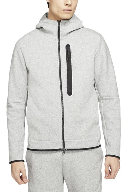 Nike Men's  Sportswear Tech Fleece Full-zip Hoodie In Black/grey