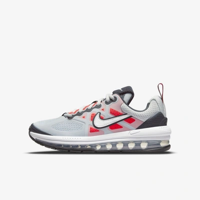 Nike Air Max Genome "infrared" Sneakers In Pure Platinum/white/bright Crimson/black