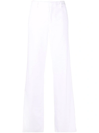 Dsquared2 Corduroy Straight-leg Trousers In Weiss
