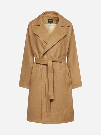 Apc Bakerstreet Wool And Cashmere-blend Coat