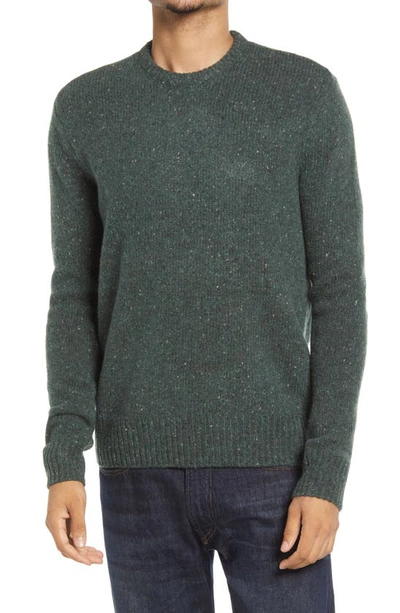 Madewell Crewneck Sweater In Midnight Green Donegal
