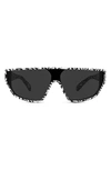 Celine 150mm Flattop Sunglasses In Black/ White / Smoke