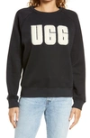 Ugg Collection Madeline Fuzzy Logo Sweatshirt In Black Cream