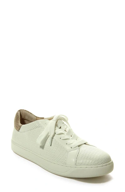 Vaneli Coyle Sneaker In White Perf Nappa