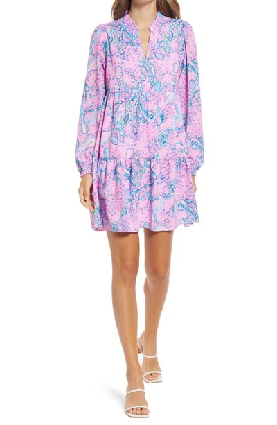 Lilly Pulitzerr Winona Long Sleeve Dress In Plumeria Pink Strut Your Stuff