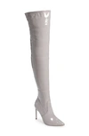 Steve Madden Viktory Over The Knee Boot In Grey Pat