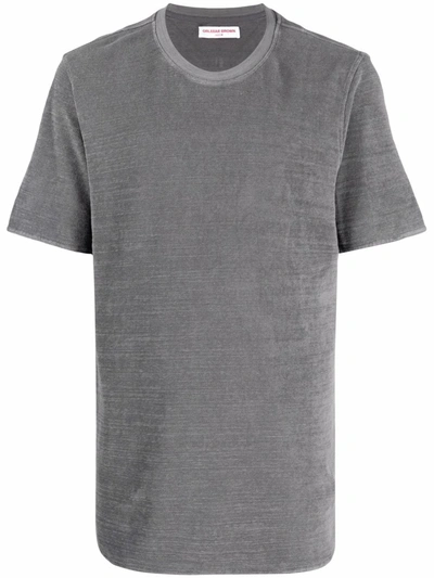 Orlebar Brown Textured Cotton T-shirt In Grey