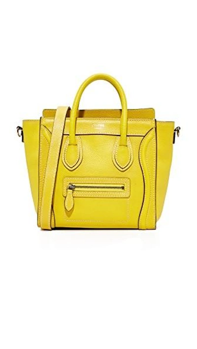 Celine Nano Tote (previously Owned) In Yellow