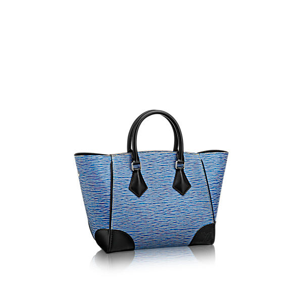 Louis Vuitton Phenix Shoulder Tote In Blue Jean Denim Blue Epi