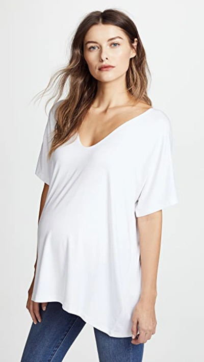 Hatch The Perfect Vee Maternity T-shirt In White