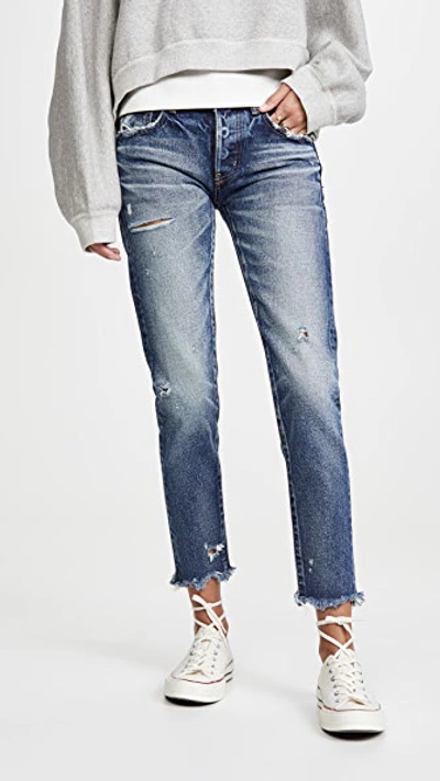 Moussy Mv Kelly Tapered Jeans In Dark Blue