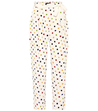 Anna October Cropped Polka-dot Trousers In Multicoloured