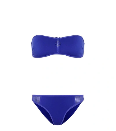 Stella Mccartney Strapless Bikini In Blue