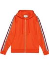 Gucci Crystal Embroidered Jersey Sweatshirt In Orange